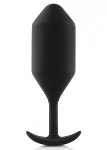 Sexshop - B-Vibe Snug Plug 4 Czarny - Plug analny z obciążnikiem - online