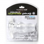 SexShop - Plug tunel - Perfect Fit Double Tunnel Plug XL przezroczysty - online