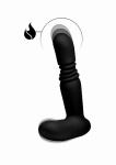 Podgrzewany korek analny sterowany góra-dół - Silicone Thrusting Anal Plug with Remote Control - czarny AF944