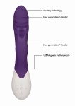 PODGRZEWANY wibrator PRĄŻKI STYMULACJA Ignite  - Ignite - Rechargeable Heating G-Spot Rabbit Vibrator - Purple