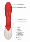 PODGRZEWANY wibrator STYMULATOR łechtaczki FLAME - Flame - Rechargeable Heating G-Spot Rabbit VibratorÂ  - Red
