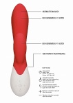 PODGRZEWANY wibrator STYMULACJA łechtaczki Passion - Passion - Rechargeable Heating G-Spot RabbitÂ VibratorÂ  - Red