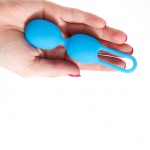 SexShop - Podwójna kulka do ćwiczeń mięśni Kegla - Tickler Vibes Trainer Toyfriend Double  Niebieski - online