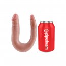 Sexshop - King Cock U-Shaped Double Trouble Small Flesh Małe - Podwójne dildo - online