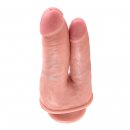 Sexshop - King Cock Double Penetrator Flesh - Podwójne dildo z przyssawką - online