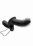 Podwójny wibrator z uprzężą StrapOn - Supreme Pleasure Vibrating Double Ended Dildo Harness - czarny AF475-BLACK