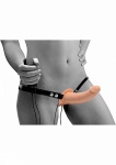 Podwójny wibrator z uprzężą StrapOn - Supreme Pleasure Vibrating Double Ended Dildo Harness - cielisty AF475-FLESH