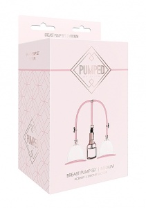 POMPKA do sutków i łechtaczki ZESTAW rozmiar M - Breast Pump Set Medium - Rose Gold