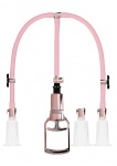 POMPKA do sutków i łechtaczki ZESTAW rozmiar L - Clitoral & Nipple Pump Set Large - Rose Gold