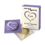 SexShop - Prążkowane prezerwatywy Condom Fun Skin 3 sztuki - online