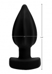Prążkowany Korek Analny z Pilotem - Assterisk - Ribbed Vibrating Anal Plug with Remote Control - Czarny AG390