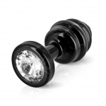 SexShop - Prążkowany ozdobny plug analny - Diogol Ano Butt Plug Ribbed  Black 25mm Czarny - online