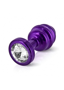 SexShop - Prążkowany ozdobny plug analny - Diogol Ano Butt Plug Ribbed  Purple 25mm Fioletowy - online