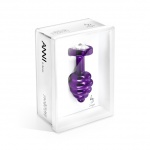SexShop - Prążkowany ozdobny plug analny - Diogol Ano Butt Plug Ribbed  Purple 25mm Fioletowy - online