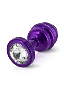 SexShop - Prążkowany ozdobny plug analny - Diogol Ano Butt Plug Ribbed  Purple 30mm Fioletowy - online