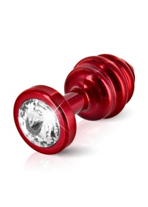 SexShop - Prążkowany ozdobny plug analny - Diogol Ano Butt Plug Ribbed  Red 30mm Czerwony - online