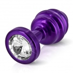 SexShop - Prążkowany ozdobny plug analny - Diogol Ano Butt Plug Ribbed  Purple 35mm - online