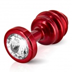 SexShop - Prążkowany ozdobny plug analny - Diogol Ano Butt Plug Ribbed  Red 35mm Czerwony - online