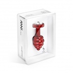 SexShop - Prążkowany ozdobny plug analny - Diogol Ano Butt Plug Ribbed  Red 35mm Czerwony - online