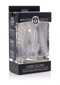 Przezroczysty przelotowy korek analny Gape Glory AF816-Large - Gape Glory Clear Hollow Anal Plug - Transparent