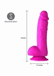 Realistyczne silikonowe dildo Josi - fioletowe JM-18302 - Josi - Purple