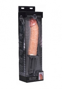 Gigantyczne wibrujący penis - The Curved Dicktator 13 Mode Vibrating Giant Dildo Thruster - AF838-FLESH