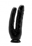 Realrock Dildo 10" podwójne przyssawka - Realistic Double Cock - 10 Inch - Black