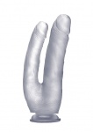 Realrock Dildo 10" podwójne przyssawka - Realistic Double Cock - 10 Inch - Translucent