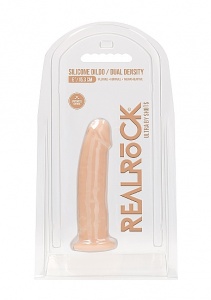 Realrock Dildo 15,5CM przyssawka bez jąder REAL - Silicone Dildo Without Balls - Flesh - 15,3 cm