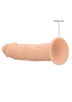 Realrock Dildo 15,5CM przyssawka bez jąder REAL - Silicone Dildo Without Balls - Flesh - 15,3 cm