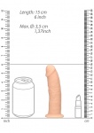 Realrock Dildo 15,5CM przyssawka bez jąder REAL - Silicone Dildo Without Balls - Flesh - 15,3 cm