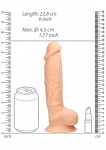 Realrock Dildo 22,8CM przyssawka JĄDRA - Silicone Dildo With Balls - Flesh - 22,8 cm