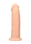 Realrock Dildo 22,8CM przyssawka bez jąder REAL - Silicone Dildo Without Balls - Flesh - 22,8 cm