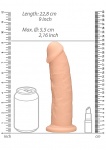 Realrock Dildo 22,8CM przyssawka bez jąder REAL - Silicone Dildo Without Balls - Flesh - 22,8 cm