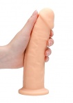 Realrock Dildo 22,8CM przyssawka bez jąder REAL - Silicone Dildo Without Balls - Flesh - 22,8 cm