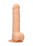 Realrock Dildo 24CM przyssawka JĄDRA - Silicone Dildo With Balls - Flesh - 24 cm