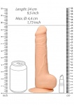 Realrock Dildo 24CM przyssawka JĄDRA - Silicone Dildo With Balls - Flesh - 24 cm