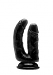 Realrock Dildo 6,5" podwójne przyssawka - Realistic Double Cock - 6,5 Inch - Black