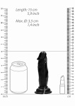 Realrock Dildo 6" wibrujące PRZYSSAWKA - Vibrating Realistic Cock - 6" - Black