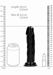 Realrock Dildo 8" przyssawka realistyczne - Realistic Cock - 8" - Black