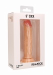 Realrock Dildo 9 jaja przyssawka realistyczne - Realistic Cock - 9" - Skin