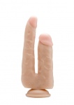 Realrock Dildo 9" podwójne przyssawka - Realistic Double Cock - 9 Inch - Skin