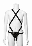 REGULOWANA UPRZĄŻ Z SZELKAMI- CZARNA  1090-50-BX - Suspender Harness With Plug - Black