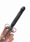 Silikonowy aplikator do lubrykantu dildo - czarny AG183 - Jizz Shooter Silicone Dildo Lube Launcher - Black