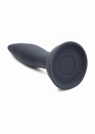 Silikonowy korek analny z pilotem - Turbo Ass-Spinner Silicone Anal Plug with Remote Control - czarny AG247