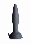 Silikonowy korek analny z pilotem - Turbo Ass-Spinner Silicone Anal Plug with Remote Control - czarny AG247
