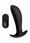 Masażer prostaty analny z pilotem - Silicone Prostate Vibrator with Remote Control - czarny AF866