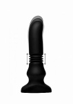 Korek analny z funkcją góra-dół - Silicone Vibrating & Thrusting Plug - czarny AF948 