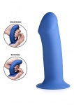 Sprężyste Termo Dildo Silexpan - Squeezable Thick Phallic Dildo - niebieskie AG473-BLUE
