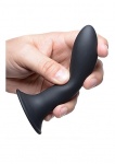 Sprężyste Termo Dildo Silexpan - Squeezable Slender Dildo - czarne AG474-BLACK